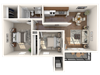Two Bedroom One Bath Flat Floor Plan Two Bedroom One Bath Flat Floor Plan |Candlewood